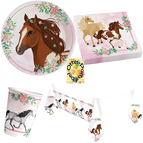 HHO Beautiful-Horses-Pferde-Party-Set 37tlg. - für 8 Pferdefreunde Teller Becher Servietten Tischdecke HHO Beautiful-Horses-Pferde-Party-Set 37tlg. - für 8 Pferdefreunde Teller Becher Servietten Tischdecke von HHO