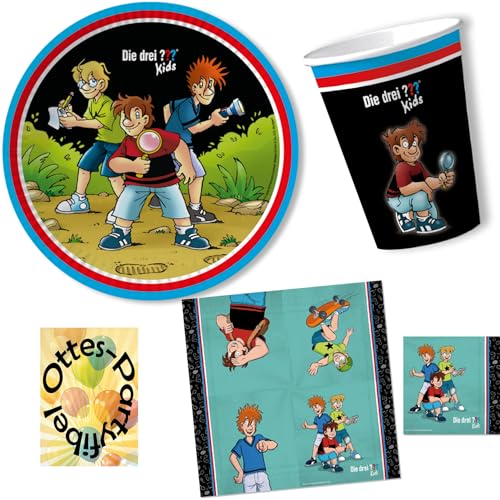 HHO Die DREI ???-Party-Set Fragezeichen-Kids-Party-Set Detektiv-Party-Set für 8 Spürnasen 36tlg. Teller Becher Servietten HHO Die DREI ???-Party-Set Fragezeichen-Kids-Party-Set Detektiv-Party-Set für 8 Spürnasen 36tlg. Teller Becher Servietten von HHO