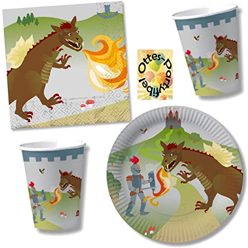 HHO Drachen und Ritter Party-Set 36tlg. für 8 Gäste : Teller Becher Servietten HHO Drachen und Ritter Party-Set 36tlg. für 8 Gäste : Teller Becher Servietten von HHO