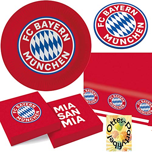 HHO FC-Bayern-München-Party-Set für 8 Fußballfans 41tlg. Teller Servietten Untersetzer Tischdecke HHO FC-Bayern-München-Party-Set für 8 Fußballfans 41tlg. Teller Servietten Untersetzer Tischdecke von HHO