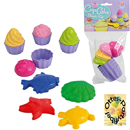 HHO Sandspielzeug: 4 Sandförmchen + 8tlg. Cup Cake Set Sandkasten Strandspielzeug HHO Sandspielzeug: 4 Sandförmchen + 8tlg. Cup Cake Set Sandkasten Strandspielzeug von HHO