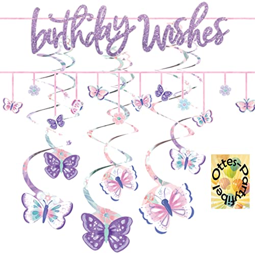 HHO Schmetterling-Flutter-Party-Set Deko - Dekoset - Partyketten Dekospiralen von HHO