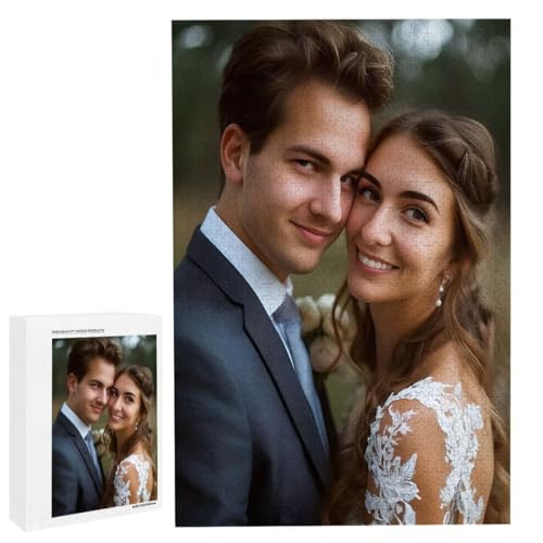 Personalisiertes Fotopuzzle, Puzzle Selbst Gestalten, Holzpuzzle mit Eigenem Foto Puzzle Personalisiert Fotopuzzle Geschenk, Individuelles Geschenke für Oma, Kinder, Mutter, Familie (120 Teile) c-191 von HHQGOUYG