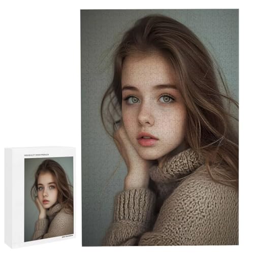 Personalisiertes Fotopuzzle, Puzzle Selbst Gestalten, Holzpuzzle mit Eigenem Foto Puzzle Personalisiert Fotopuzzle Geschenk, Individuelles Geschenke für Oma, Kinder, Mutter, Familie (2000 Teile) c-75 von HHQGOUYG