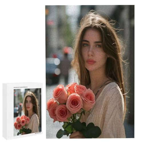 Personalisiertes Fotopuzzle, Puzzle Selbst Gestalten, Holzpuzzle mit Eigenem Foto Puzzle Personalisiert Fotopuzzle Geschenk, Individuelles Geschenke für Oma, Kinder, Mutter, Familie (2000 Teile) c-171 von HHQGOUYG