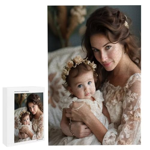 Personalisiertes Fotopuzzle, Puzzle Selbst Gestalten, Holzpuzzle mit Eigenem Foto Puzzle Personalisiert Fotopuzzle Geschenk, Individuelles Geschenke für Oma, Kinder, Mutter, Familie (2000 Teile) c-63 von HHQGOUYG