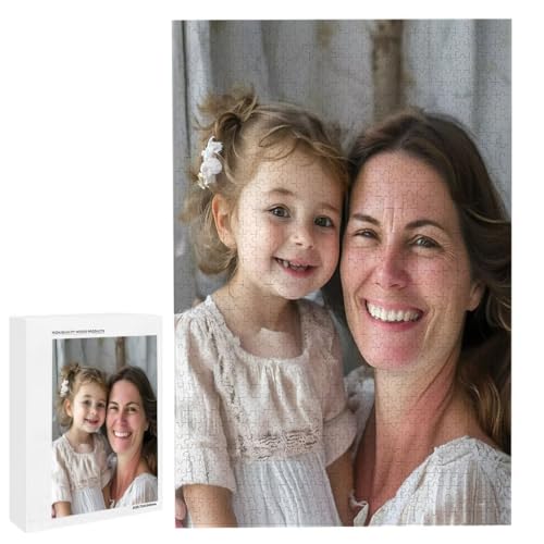 Personalisiertes Fotopuzzle, Puzzle Selbst Gestalten, Holzpuzzle mit Eigenem Foto Puzzle Personalisiert Fotopuzzle Geschenk, Individuelles Geschenke für Oma, Kinder, Mutter, Familie (2000 Teile) c-159 von HHQGOUYG