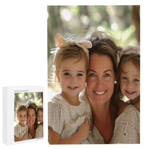 Personalisiertes Fotopuzzle, Puzzle Selbst Gestalten, Holzpuzzle mit Eigenem Foto Puzzle Personalisiert Fotopuzzle Geschenk, Individuelles Geschenke für Oma, Kinder, Mutter, Familie (3000 Teile) c-166 von HHQGOUYG
