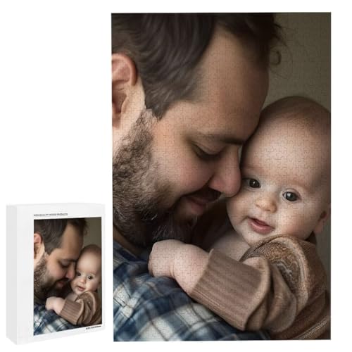 Personalisiertes Fotopuzzle, Puzzle Selbst Gestalten, Holzpuzzle mit Eigenem Foto Puzzle Personalisiert Fotopuzzle Geschenk, Individuelles Geschenke für Oma, Kinder, Mutter, Familie (4000 Teile) c-71 von HHQGOUYG