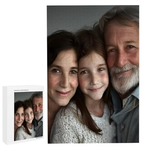 Personalisiertes Fotopuzzle, Puzzle Selbst Gestalten, Holzpuzzle mit Eigenem Foto Puzzle Personalisiert Fotopuzzle Geschenk, Individuelles Geschenke für Oma, Kinder, Mutter, Familie (4000 Teile) c-125 von HHQGOUYG