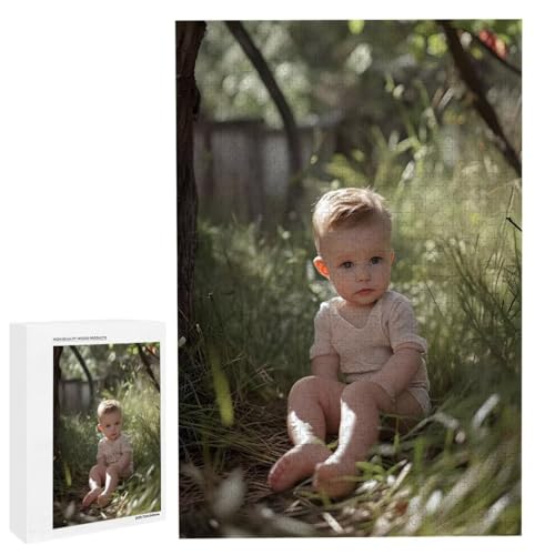 Personalisiertes Fotopuzzle, Puzzle Selbst Gestalten, Holzpuzzle mit Eigenem Foto Puzzle Personalisiert Fotopuzzle Geschenk, Individuelles Geschenke für Oma, Kinder, Mutter, Familie (5000 Teile) c-2 von HHQGOUYG