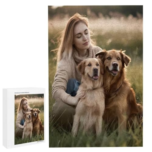 Personalisiertes Fotopuzzle, Puzzle Selbst Gestalten, Holzpuzzle mit Eigenem Foto Puzzle Personalisiert Fotopuzzle Geschenk, Individuelles Geschenke für Oma, Kinder, Mutter, Familie (5000 Teile) c-16 von HHQGOUYG