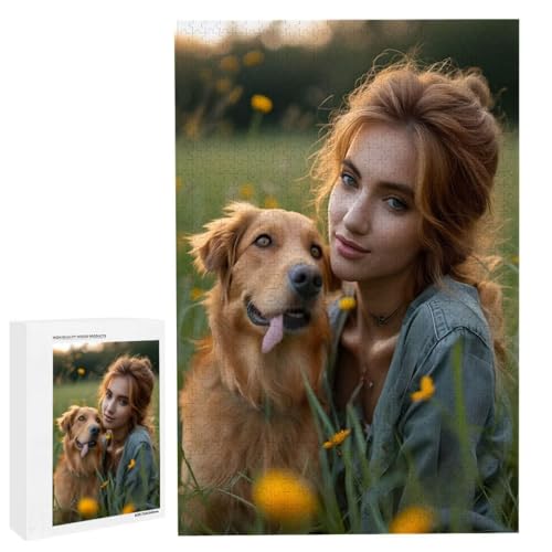 Personalisiertes Fotopuzzle, Puzzle Selbst Gestalten, Holzpuzzle mit Eigenem Foto Puzzle Personalisiert Fotopuzzle Geschenk, Individuelles Geschenke für Oma, Kinder, Mutter, Familie (5000 Teile) c-14 von HHQGOUYG
