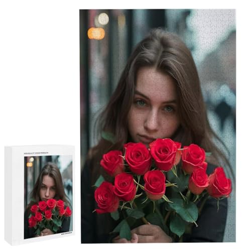 Personalisiertes Fotopuzzle, Puzzle Selbst Gestalten, Holzpuzzle mit Eigenem Foto Puzzle Personalisiert Fotopuzzle Geschenk, Individuelles Geschenke für Oma, Kinder, Mutter, Familie (5000 Teile) c-172 von HHQGOUYG