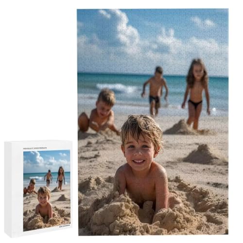 Personalisiertes Fotopuzzle, Puzzle Selbst Gestalten, Holzpuzzle mit Eigenem Foto Puzzle Personalisiert Fotopuzzle Geschenk, Individuelles Geschenke für Oma, Kinder, Mutter, Familie (5000 Teile) c-174 von HHQGOUYG