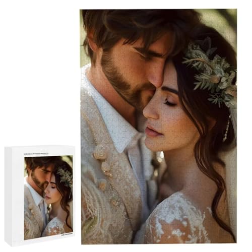 Personalisiertes Fotopuzzle, Puzzle Selbst Gestalten, Holzpuzzle mit Eigenem Foto Puzzle Personalisiert Fotopuzzle Geschenk, Individuelles Geschenke für Oma, Kinder, Mutter, Familie (5000 Teile) c-132 von HHQGOUYG