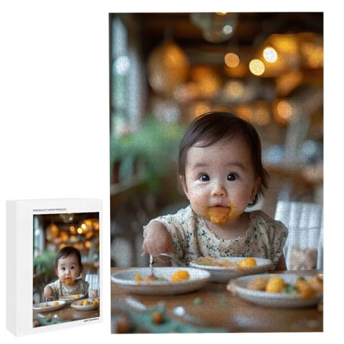 Personalisiertes Fotopuzzle, Puzzle Selbst Gestalten, Holzpuzzle mit Eigenem Foto Puzzle Personalisiert Fotopuzzle Geschenk, Individuelles Geschenke für Oma, Kinder, Mutter, Familie (5000 Teile) c-48 von HHQGOUYG