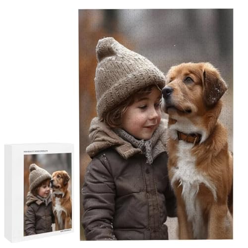 Personalisiertes Fotopuzzle, Puzzle Selbst Gestalten, Holzpuzzle mit Eigenem Foto Puzzle Personalisiert Fotopuzzle Geschenk, Individuelles Geschenke für Oma, Kinder, Mutter, Familie (5000 Teile) c-118 von HHQGOUYG