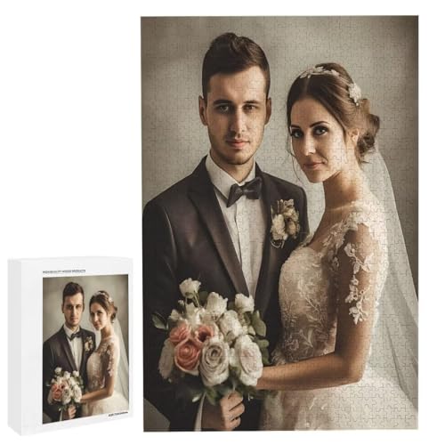 Personalisiertes Fotopuzzle, Puzzle Selbst Gestalten, Holzpuzzle mit Eigenem Foto Puzzle Personalisiert Fotopuzzle Geschenk, Individuelles Geschenke für Oma, Kinder, Mutter, Familie (5000 Teile) c-188 von HHQGOUYG