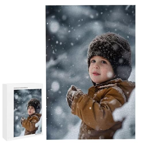 Personalisiertes Fotopuzzle, Puzzle Selbst Gestalten, Holzpuzzle mit Eigenem Foto Puzzle Personalisiert Fotopuzzle Geschenk, Individuelles Geschenke für Oma, Kinder, Mutter, Familie (5000 Teile) c-182 von HHQGOUYG