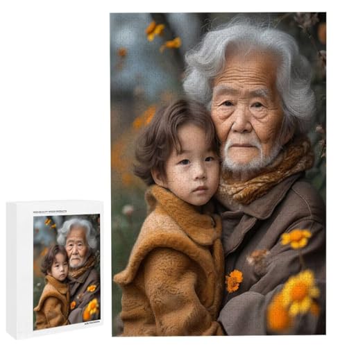 Personalisiertes Fotopuzzle, Puzzle Selbst Gestalten, Holzpuzzle mit Eigenem Foto Puzzle Personalisiert Fotopuzzle Geschenk, Individuelles Geschenke für Oma, Kinder, Mutter, Familie (5000 Teile) c-196 von HHQGOUYG