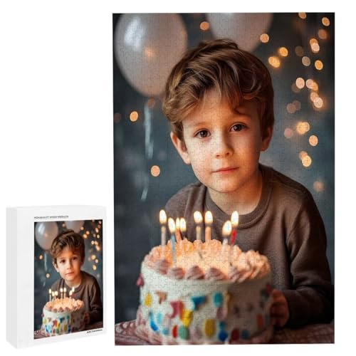 Personalisiertes Fotopuzzle, Puzzle Selbst Gestalten, Holzpuzzle mit Eigenem Foto Puzzle Personalisiert Fotopuzzle Geschenk, Individuelles Geschenke für Oma, Kinder, Mutter, Familie (5000 Teile) c-102 von HHQGOUYG