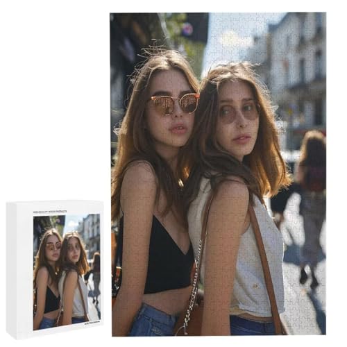 Personalisiertes Fotopuzzle, Puzzle Selbst Gestalten, Holzpuzzle mit Eigenem Foto Puzzle Personalisiert Fotopuzzle Geschenk, Individuelles Geschenke für Oma, Kinder, Mutter, Familie (6000 Teile) c-163 von HHQGOUYG