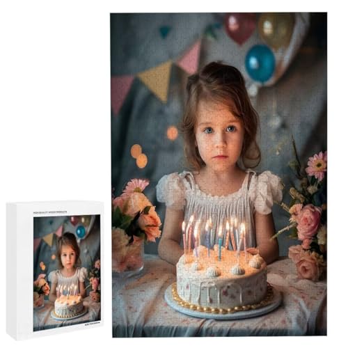 Personalisiertes Fotopuzzle, Puzzle Selbst Gestalten, Holzpuzzle mit Eigenem Foto Puzzle Personalisiert Fotopuzzle Geschenk, Individuelles Geschenke für Oma, Kinder, Mutter, Familie (6000 Teile) c-97 von HHQGOUYG