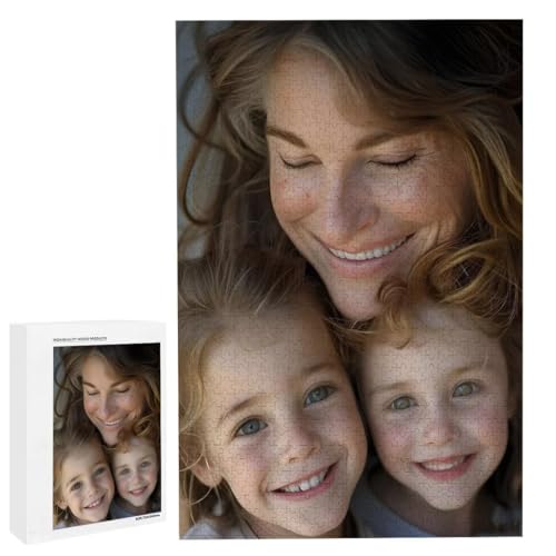Personalisiertes Fotopuzzle, Puzzle Selbst Gestalten, Holzpuzzle mit Eigenem Foto Puzzle Personalisiert Fotopuzzle Geschenk, Individuelles Geschenke für Oma, Kinder, Mutter, Familie (6000 Teile) c-167 von HHQGOUYG
