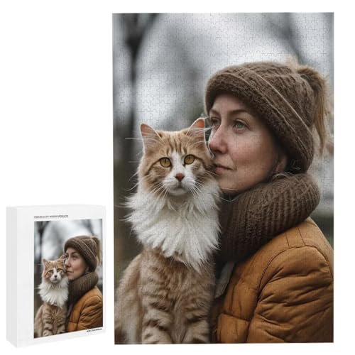 Personalisiertes Fotopuzzle, Puzzle Selbst Gestalten, Holzpuzzle mit Eigenem Foto Puzzle Personalisiert Fotopuzzle Geschenk, Individuelles Geschenke für Oma, Kinder, Mutter, Familie (6000 Teile) c-147 von HHQGOUYG