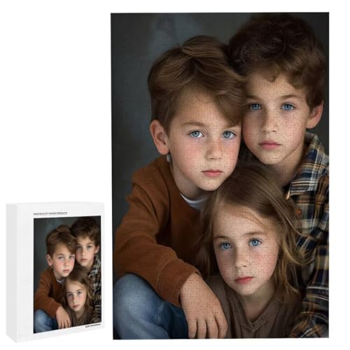 Personalisiertes Fotopuzzle, Puzzle Selbst Gestalten, Holzpuzzle mit Eigenem Foto Puzzle Personalisiert Fotopuzzle Geschenk, Individuelles Geschenke für Oma, Kinder, Mutter, Familie (6000 Teile) c-41 von HHQGOUYG