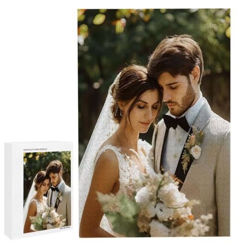 Personalisiertes Fotopuzzle, Puzzle Selbst Gestalten, Holzpuzzle mit Eigenem Foto Puzzle Personalisiert Fotopuzzle Geschenk, Individuelles Geschenke für Oma, Kinder, Mutter, Familie (6000 Teile) c-133 von HHQGOUYG