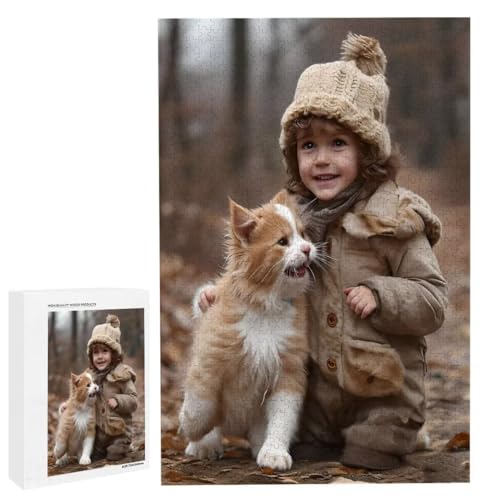 Personalisiertes Fotopuzzle, Puzzle Selbst Gestalten, Holzpuzzle mit Eigenem Foto Puzzle Personalisiert Fotopuzzle Geschenk, Individuelles Geschenke für Oma, Kinder, Mutter, Familie (6000 Teile) c-135 von HHQGOUYG