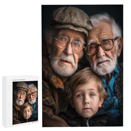 Personalisiertes Fotopuzzle, Puzzle Selbst Gestalten, Holzpuzzle mit Eigenem Foto Puzzle Personalisiert Fotopuzzle Geschenk, Individuelles Geschenke für Oma, Kinder, Mutter, Familie (6000 Teile) c-197 von HHQGOUYG