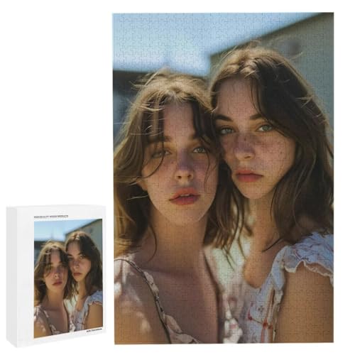 Personalisiertes Fotopuzzle, Puzzle Selbst Gestalten, Holzpuzzle mit Eigenem Foto Puzzle Personalisiert Fotopuzzle Geschenk, Individuelles Geschenke für Oma, Kinder, Mutter, Familie (6000 Teile) c-153 von HHQGOUYG