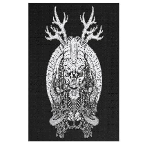 1000 Teile Puzzle Für Erwachsene, Wikinger Myth -Puzzles, Kinder HolzPuzzle, Kreatives Puzzle, Geschenk Für Freunde Und Familie 78×53cm von HHXXXHH