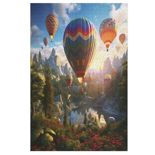 1000 Teile Puzzle Für Jungen Und Mädchen, Standard-Puzzles Heißluftballon, Familienspiele, 78×53cm von HHXXXHH