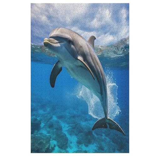 1000-teiliges Puzzles, Delphin -Puzzle Für Erwachsene Kinder,Holzbrettpuzzle,Erwachsenenpuzzles,Geschenke 78×53cm 1000-teiliges Puzzles, Delphin -Puzzle Für Erwachsene Kinder,Holzbrettpuzzle,Erwachsenenpuzzles,Geschenke 78×53cm von HHXXXHH