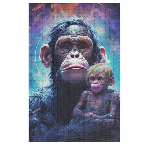 AFFE Holzpuzzle 1000 Teile Klassische Puzzles Erwachsene Kinder Puzzle DIY Kit Holzspielzeug Einzigartiges Geschenk 78×53cm AFFE Holzpuzzle 1000 Teile Klassische Puzzles Erwachsene Kinder Puzzle DIY Kit Holzspielzeug Einzigartiges Geschenk 78×53cm von HHXXXHH