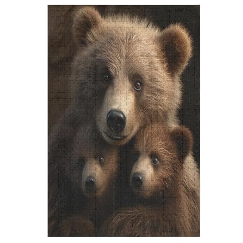 Bär Puzzle 1000 Teile, Holzpuzzle Herausforderndes Geschicklichkeitsspiel Für Die Ganze Familie, Kinder Erwachsenenpuzzle Ab 12 Jahren 78×53cm Bär Puzzle 1000 Teile, Holzpuzzle Herausforderndes Geschicklichkeitsspiel Für Die Ganze Familie, Kinder Erwachsenenpuzzle Ab 12 Jahren 78×53cm von HHXXXHH