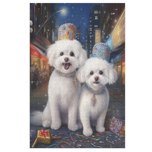 Bichon Frisé Holzpuzzle 1000 Teile, Knobelspiele Für Erwachsene, Teenager, Puzzles Unmögliche - Kinder Puzzle Zimmer Deko 78×53cm Bichon Frisé Holzpuzzle 1000 Teile, Knobelspiele Für Erwachsene, Teenager, Puzzles Unmögliche - Kinder Puzzle Zimmer Deko 78×53cm von HHXXXHH