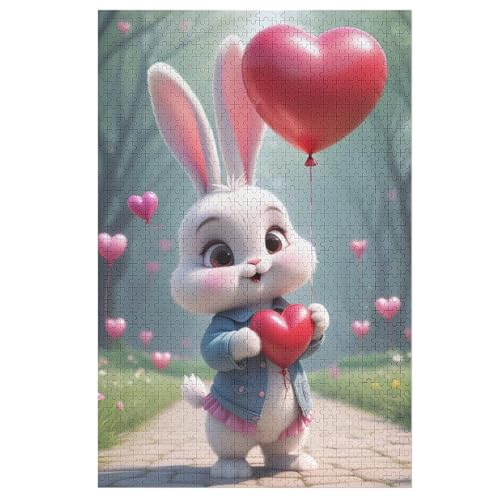 Cute Kaninchen Puzzle 1000 Teile, Holzpuzzle Herausforderndes Geschicklichkeitsspiel Für Die Ganze Familie, Kinder Erwachsenenpuzzle Ab 12 Jahren 78×53cm Cute Kaninchen Puzzle 1000 Teile, Holzpuzzle Herausforderndes Geschicklichkeitsspiel Für Die Ganze Familie, Kinder Erwachsenenpuzzle Ab 12 Jahren 78×53cm von HHXXXHH