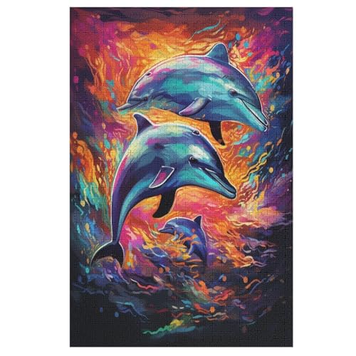 Delphin Holzpuzzle 1000 Teile Klassische Puzzles Erwachsene Kinder Puzzle DIY Kit Holzspielzeug Einzigartiges Geschenk 78×53cm Delphin Holzpuzzle 1000 Teile Klassische Puzzles Erwachsene Kinder Puzzle DIY Kit Holzspielzeug Einzigartiges Geschenk 78×53cm von HHXXXHH