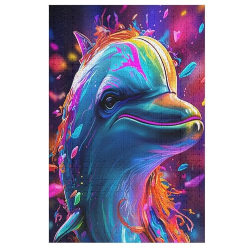 Delphin Puzzle 1000 Teile, Holzpuzzle Für Erwachsene Kinder, Impossible Puzzles, Geschicklichkeitsspiel Für Die Ganze Familie 78×53cm Delphin Puzzle 1000 Teile, Holzpuzzle Für Erwachsene Kinder, Impossible Puzzles, Geschicklichkeitsspiel Für Die Ganze Familie 78×53cm von HHXXXHH