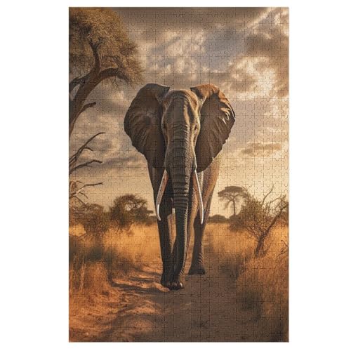 Elefant 1000 Teile Puzzles Für Erwachsene, Impossible Puzzle, Geschicklichkeitsspiel Für Die Ganze Familie, Kinder Holzpuzzle 78×53cm Elefant 1000 Teile Puzzles Für Erwachsene, Impossible Puzzle, Geschicklichkeitsspiel Für Die Ganze Familie, Kinder Holzpuzzle 78×53cm von HHXXXHH
