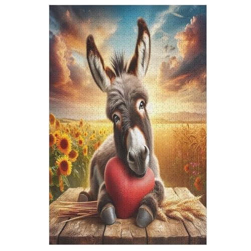 Esel Holzpuzzle 1000 Teile Klassische Puzzles Erwachsene Kinder Puzzle DIY Kit Holzspielzeug Einzigartiges Geschenk 78×53cm Esel Holzpuzzle 1000 Teile Klassische Puzzles Erwachsene Kinder Puzzle DIY Kit Holzspielzeug Einzigartiges Geschenk 78×53cm von HHXXXHH