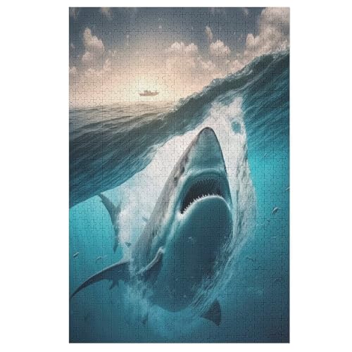 Hai Holzpuzzle 1000 Teile Klassische Puzzles Erwachsene Kinder Puzzle DIY Kit Holzspielzeug Einzigartiges Geschenk 78×53cm Hai Holzpuzzle 1000 Teile Klassische Puzzles Erwachsene Kinder Puzzle DIY Kit Holzspielzeug Einzigartiges Geschenk 78×53cm von HHXXXHH