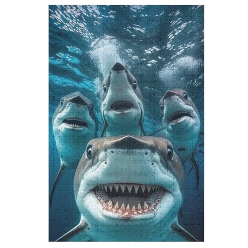 Hai Holzpuzzle 1000 Teile Klassische Puzzles Erwachsene Kinder Puzzle DIY Kit Holzspielzeug Einzigartiges Geschenk 78×53cm Hai Holzpuzzle 1000 Teile Klassische Puzzles Erwachsene Kinder Puzzle DIY Kit Holzspielzeug Einzigartiges Geschenk 78×53cm von HHXXXHH