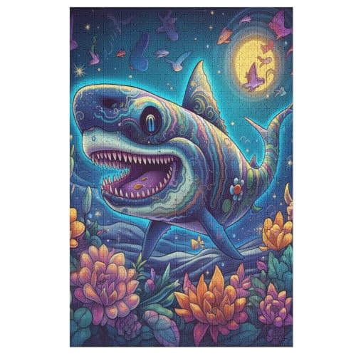 Hai Puzzle Für Erwachsene 1000 Teile Premium Recyceltes Brett Zum Lernen, Lernspielzeug, Familienspiele Kinder Holzpuzzle 78×53cm Hai Puzzle Für Erwachsene 1000 Teile Premium Recyceltes Brett Zum Lernen, Lernspielzeug, Familienspiele Kinder Holzpuzzle 78×53cm von HHXXXHH