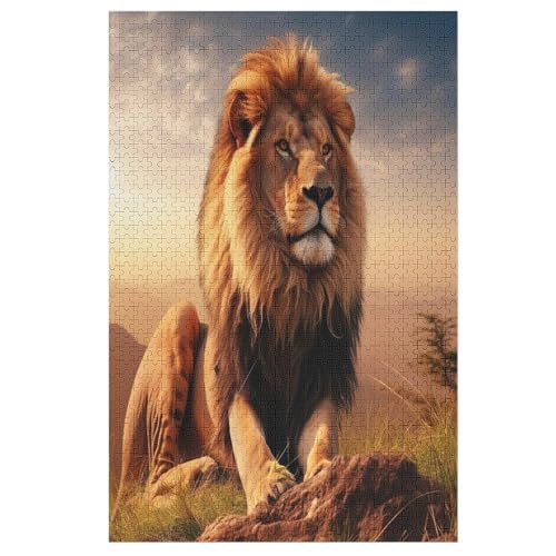 Holzpuzzle Löwe Puzzle 1000 Teile Erwachsene Klassische Pädagogisches Spielzeug Kinder Lernspiel Herausforderndes Puzzles 78×53cm Holzpuzzle Löwe Puzzle 1000 Teile Erwachsene Klassische Pädagogisches Spielzeug Kinder Lernspiel Herausforderndes Puzzles 78×53cm von HHXXXHH